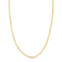 18K CADENA ORO AMARILLO ANCLA PLANA HUECA LARGO 50CM ANCHO 2 MM