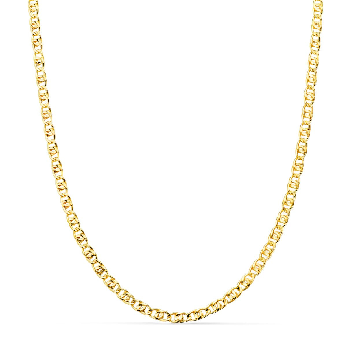 18K CADENA ORO AMARILLO ANCLA HUECA LARGO 45CM ANCHO 3 MM