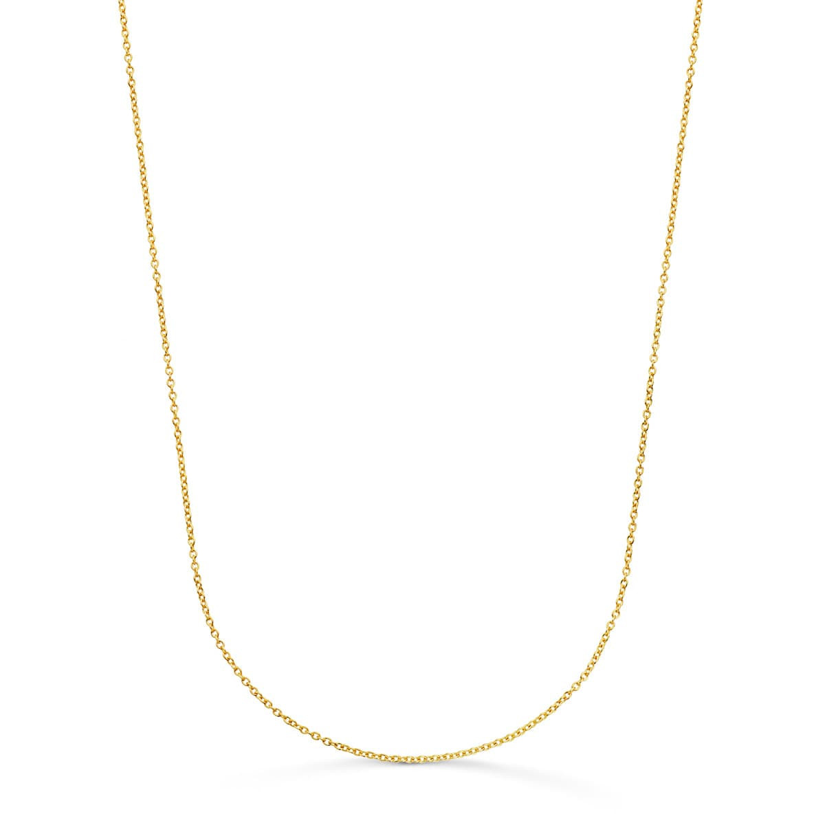 18K CADENA ORO AMARILLO ROLO MACIZA ANCHO: 1MM LARGO: 40CM