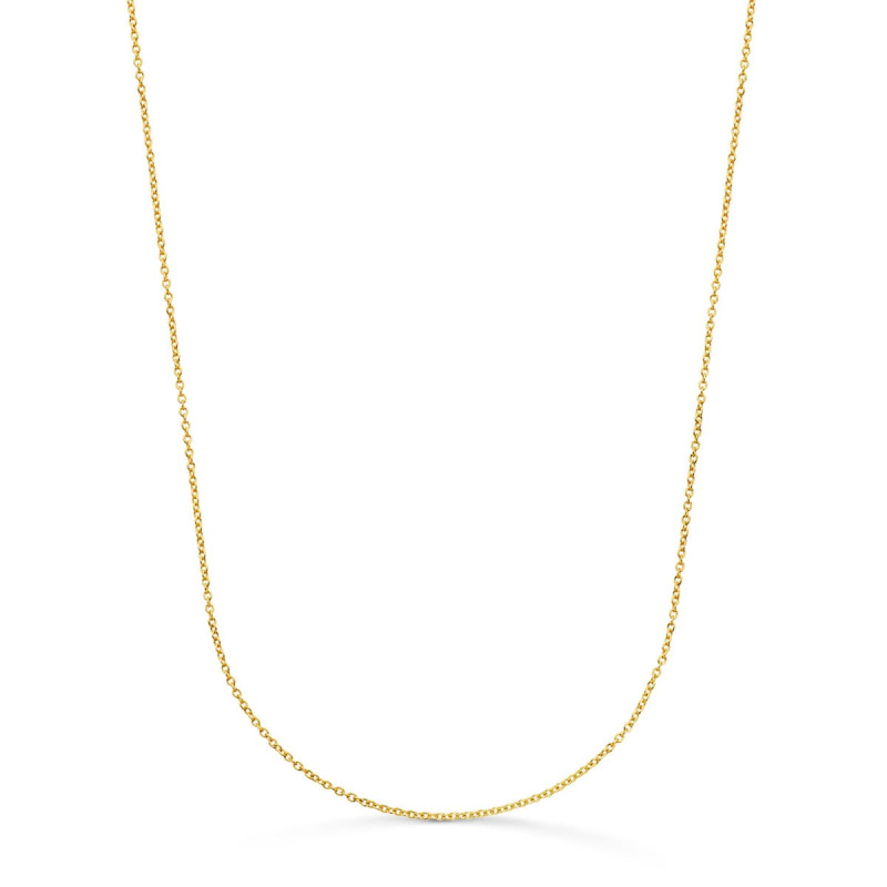 18K CADENA ORO AMARILLO ROLO MACIZA ANCHO: 1MM LARGO: 45CM