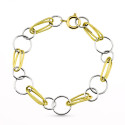 18K PULSERA BICOLOR ESLABONES 18K PULSERA BICOLOR ESLABONES