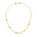 18K GARGANTILLA ORO AMARILLO MOTIVOS Y ESLABONES
