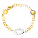 18K PULSERA ORO BICOLOR ESLABONES ANCHO 10 MM LARGO 19CM 18K PULSERA ORO BICOLOR ESLABONES ANCHO 10 MM LARGO 19CM