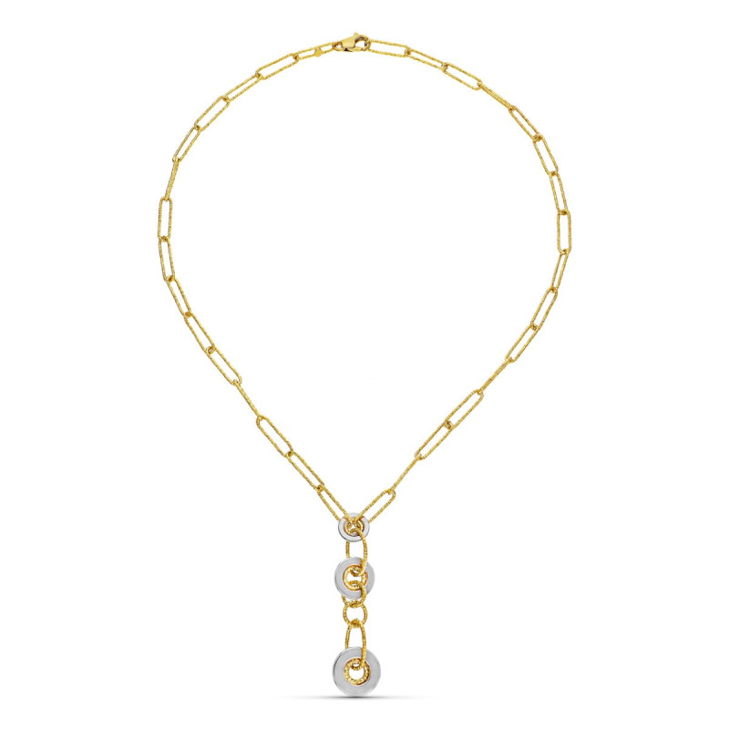 18K GARGANTILLA ORO BICOLOR MOTIVO