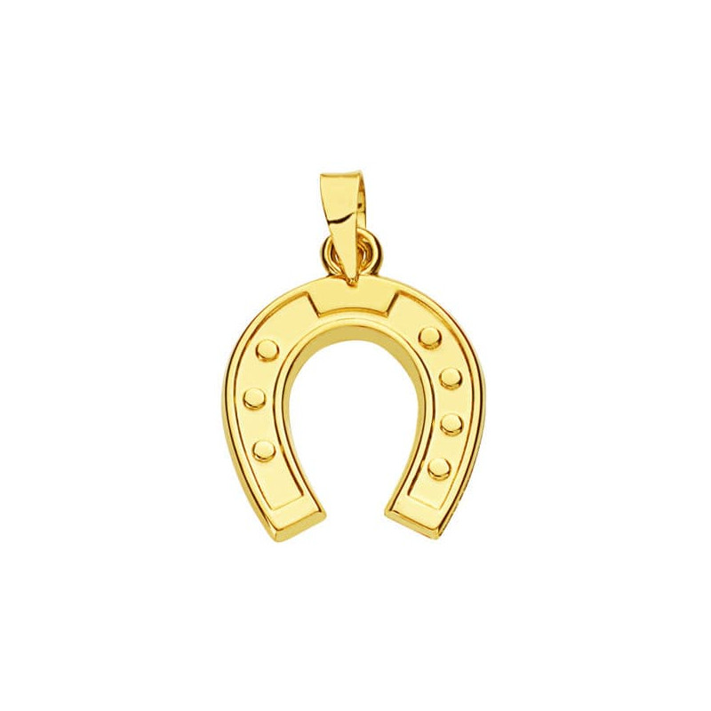 18K COLGANTE AMULETO ORO AMARILLO HERRADURA 20X15 MM