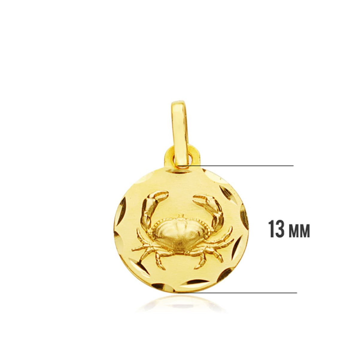 18K HOROSCOPO ORO AMARILLO CANCER 13 MM