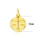18K HOROSCOPO ORO AMARILLO LIBRA 13 MM