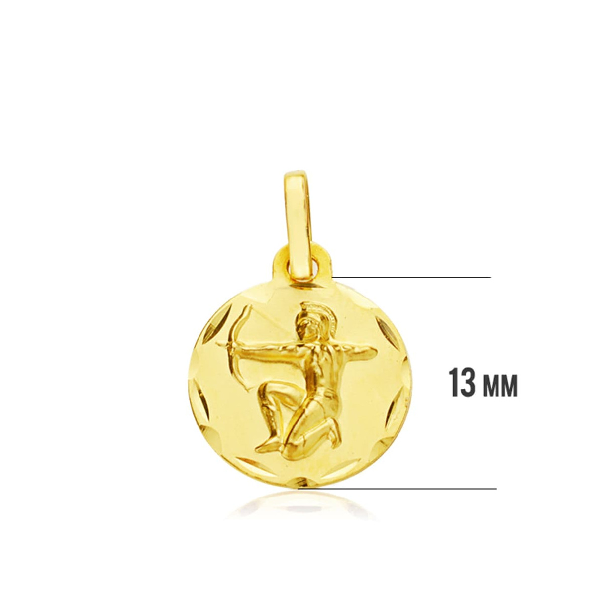 18K HOROSCOPO ORO AMARILLO SAGITARIO 13 MM