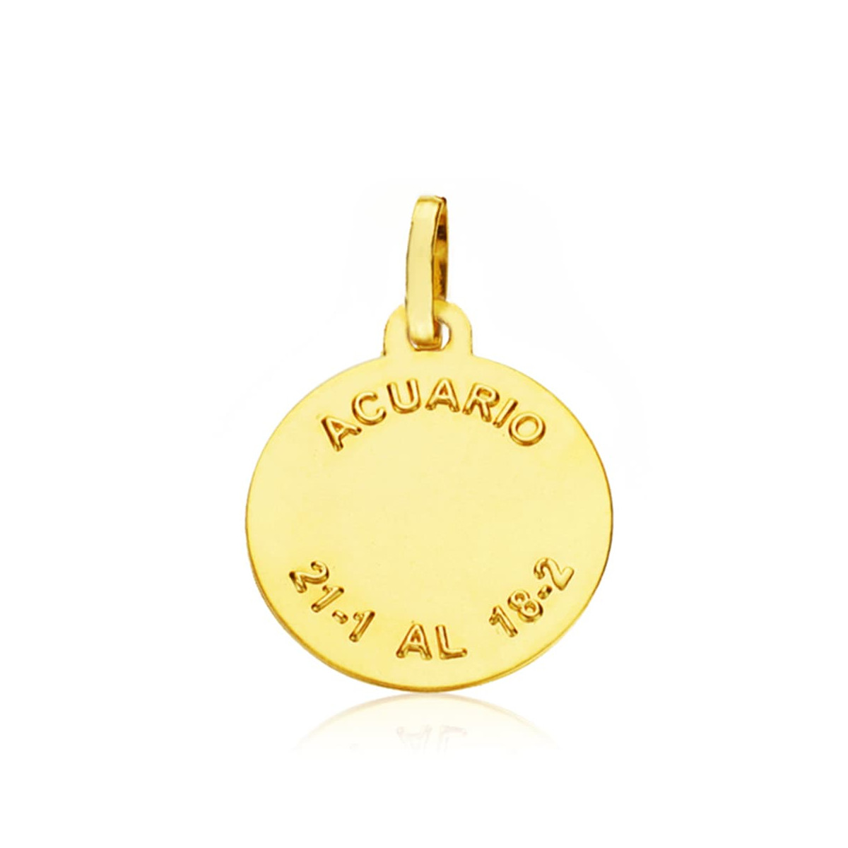 18K HOROSCOPO ORO AMARILLO ORO AMARILLO ACUARIO 16 MM