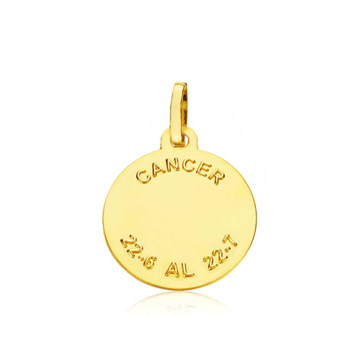 18K PLACA HOROSCOPO ORO AMARILLO CANCER 16 MM