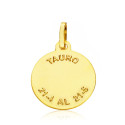 18K PLACA HOROSCOPO ORO AMARILLO TAURO 16 MM