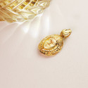 18K COLGANTE ORO AMARILLO ROSTRO VIRGEN DEL ROCIO  26 X 18 MM