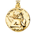 18K MEDALLA ORO AMARILLO ANGEL BURLON BRILLO 40 MM 18K MEDALLA ORO AMARILLO ANGEL BURLON BRILLO 40 MM