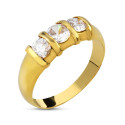 18K SORTIJA TRESILLO ORO AMARILLO MACIZO CABALLERO CON 3 CIRCONITA DE 5 MM 18K SORTIJA TRESILLO ORO AMARILLO MACIZO CABALLERO CON 3 CIRCONITA DE 5 MM