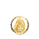 18K MEDALLA ORO AMARILLO VIRGEN DE LA CABEZA SOLAPA BORDE TALLADO 20 MM 18K MEDALLA ORO AMARILLO VIRGEN DE LA CABEZA SOLAPA BORDE TALLADO 20 MM