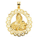 18K MEDALLA ORO AMARILLO VIRGEN DEL CARMEN CERCO TALLADO 41X35 MM 18K MEDALLA ORO AMARILLO VIRGEN DEL CARMEN CERCO TALLADO 41X35 MM