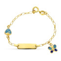 18K ESCLAVA ORO AMARILLO MARIPOSA Y CORAZON 13CM 18K ESCLAVA ORO AMARILLO MARIPOSA Y CORAZON 13CM