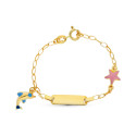 18K ESCLAVA ORO AMARILLO DELFIN Y ESTRELLA ESMALTE 13CM 18K ESCLAVA ORO AMARILLO DELFIN Y ESTRELLA ESMALTE 13CM