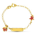 18K ESCLAVA ORO AMARILLO PEZ Y ESTRELLA 13CM 18K ESCLAVA ORO AMARILLO PEZ Y ESTRELLA 13CM