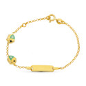 18K ESCLAVA ORO AMARILLO ELEFANTES ESMALTE 15.5 CM 18K ESCLAVA ORO AMARILLO ELEFANTES ESMALTE 15.5 CM