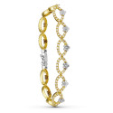 18K PULSERA ORO BICOLOR CIRCONITA FLORES 18K PULSERA ORO BICOLOR CIRCONITA FLORES