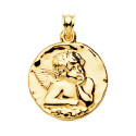 18K MEDALLA ORO AMARILLO ANGEL BURLON BRILLO 35 MM 18K MEDALLA ORO AMARILLO ANGEL BURLON BRILLO 35 MM