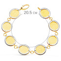 18K PULSERA ORO BICOLOR ESLABONES REDONDOS DISEÑOS MATIZADOS. 20.5 CM 18K PULSERA ORO BICOLOR ESLABONES REDONDOS DISEÑOS MATIZADOS. 20.5 CM