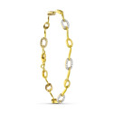 18K PULSERA ORO BICOLOR CIRCONITAS