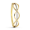18K PULSERA RIGIDA ORO BICOLOR CIRCONITA