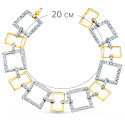 18K PULSERA ORO BICOLOR ESLABONES CUADRADOS Y MOTIVOS CON CIRCONITA 20CM 18K PULSERA ORO BICOLOR ESLABONES CUADRADOS Y MOTIVOS CON CIRCONITA 20CM