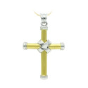 18K CRUZ ORO BICOLOR HUECA BICOLOR 41X29 MM 18K CRUZ ORO BICOLOR HUECA BICOLOR 41X29 MM