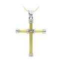 18K CRUZ ORO BICOLOR HUECA 40X30 MM 18K CRUZ ORO BICOLOR HUECA 40X30 MM