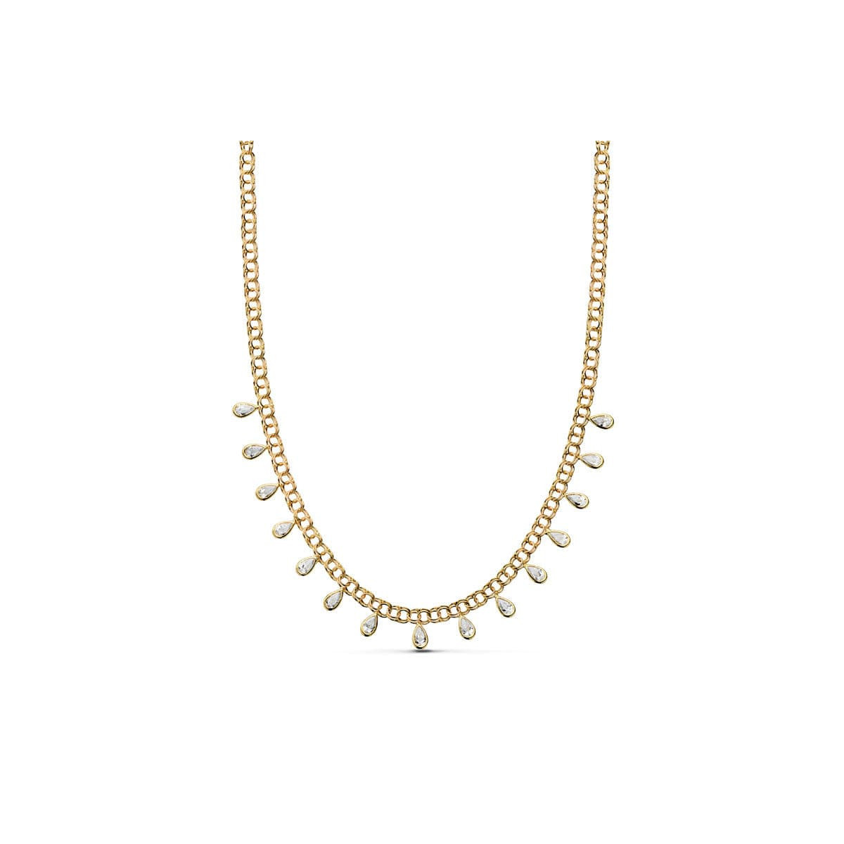 18K COLLAR ORO AMARILLO LAGRIMAS 42CM