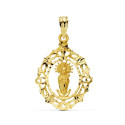 18K MEDALLA ORO AMARILLO VIRGEN DE LA ALMUDENA ORLA 27X20 MM 18K MEDALLA ORO AMARILLO VIRGEN DE LA ALMUDENA ORLA 27X20 MM