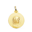 18K MEDALLA ORO AMARILLO MARIA FRANCESA 18 MM