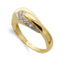 18K SORTIJA ORO BICOLOR MACIZA CON CIRCONITAS. ANCHO 7 MM 18K SORTIJA ORO BICOLOR MACIZA CON CIRCONITAS. ANCHO 7 MM