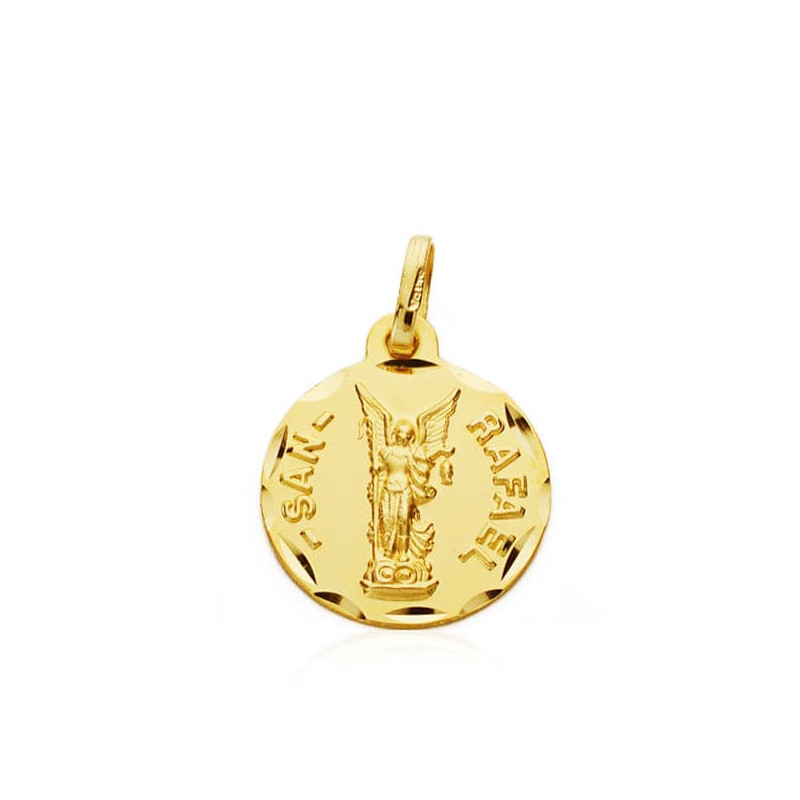 18K MEDALLA ORO AMARILLO SAN RAFAEL 16 MM