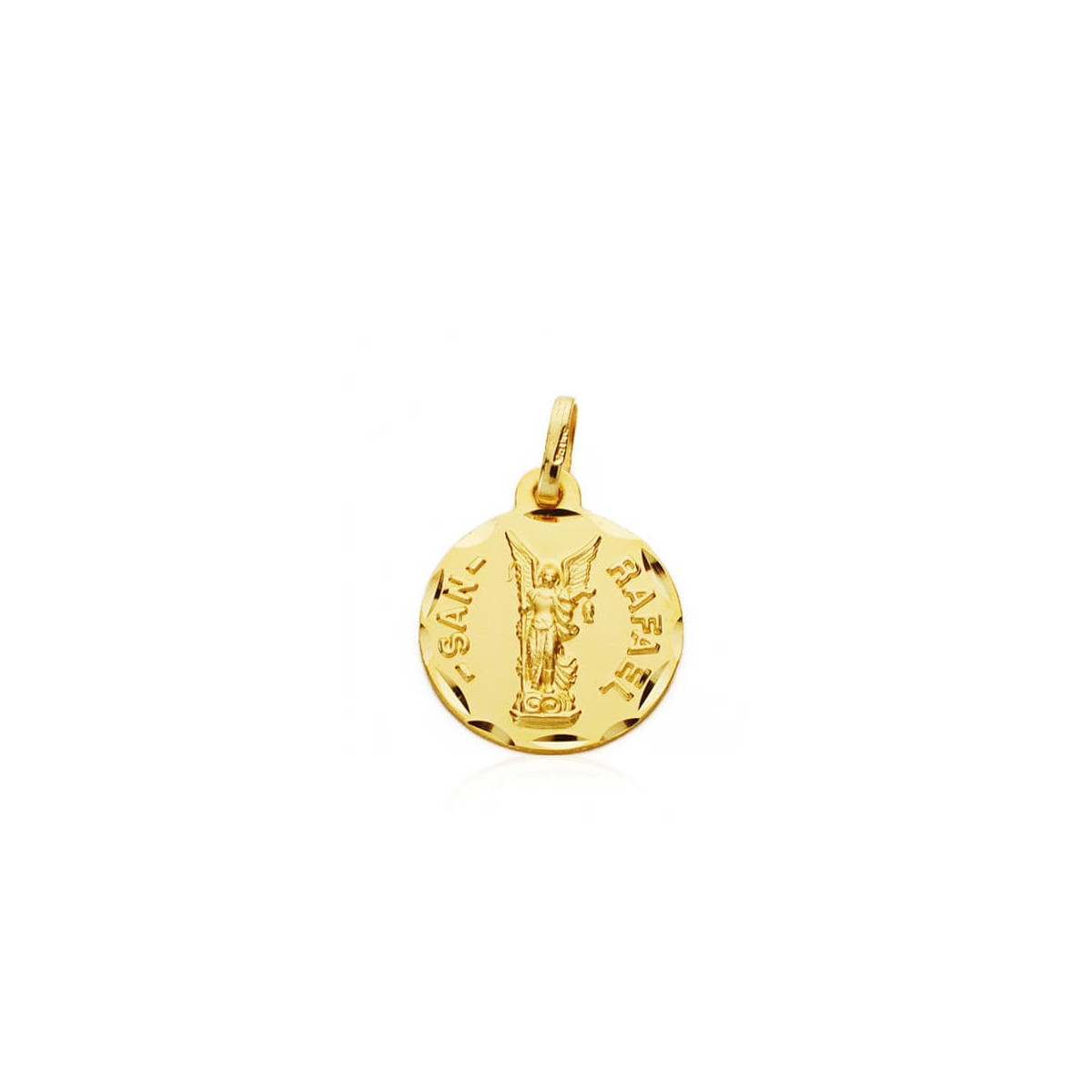 18K MEDALLA ORO AMARILLO SAN RAFAEL 16 MM