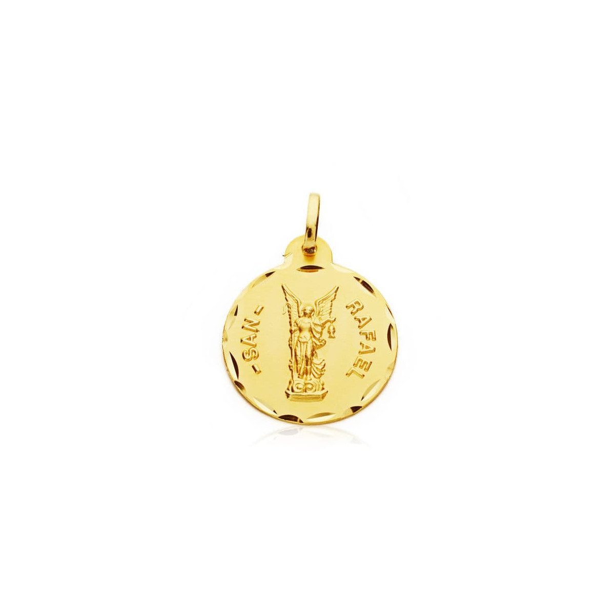 18K MEDALLA ORO AMARILLO SAN RAFAEL 20 MM