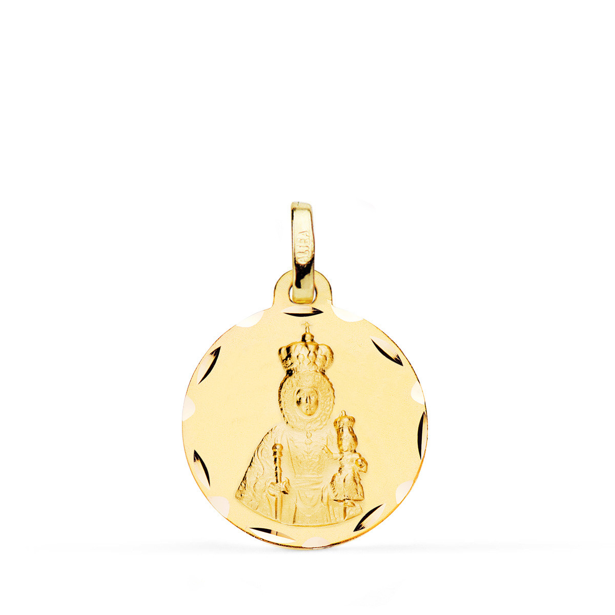 18K MEDALLA ORO AMARILLO VIRGEN DE LA FUENSANTA 18 MM 2.15