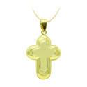 18K CRUZ ORO BICOLOR SIN CRISTO. 22X15 MM