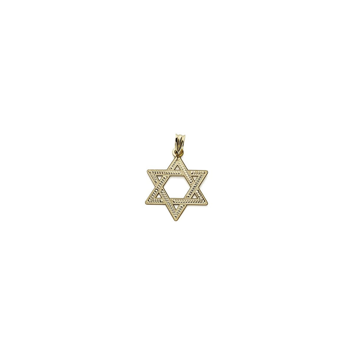 18K COLGANTE ORO AMARILLO ESTRELLA DE DAVID 22 MM TALLADA