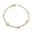 18K PULSERA BICOLOR NIÑOS 19CM