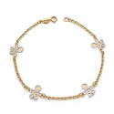 18K PULSERA BICOLOR NIÑOS 19.5 CM 18K PULSERA BICOLOR NIÑOS 19.5 CM