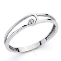 18K SORTIJA ORO BLANCO CON DIAMANTE NATURAL 0.013 QTS. 18K SORTIJA ORO BLANCO CON DIAMANTE NATURAL 0.013 QTS.
