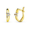 18K PENDIENTES ORO BICOLOR DIAMANTES NATURALES TALLA BRILLANTE 10X3 MM CIERRE CATALAN 18K PENDIENTES ORO BICOLOR DIAMANTES NATURALES TALLA BRILLANTE 10X3 MM CIERRE CATALAN