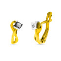 18K PENDIENTES ORO BICOLOR CON DIAMANTES NATURALES SI-H TALLA BRILLANTE. CIERRE CATALAN 18K PENDIENTES ORO BICOLOR CON DIAMANTES NATURALES SI-H TALLA BRILLANTE. CIERRE CATALAN