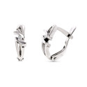 18K PENDIENTES NIÑA ORO BLANCO CON DIAMANTES NATURALES. CIERRE CATALAN 18K PENDIENTES NIÑA ORO BLANCO CON DIAMANTES NATURALES. CIERRE CATALAN