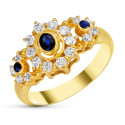 18K SORTIJA ORO AMARILLO CUAJO CON CIRCONITAS. ANCHO: 12,5 MM 18K SORTIJA ORO AMARILLO CUAJO CON CIRCONITAS. ANCHO: 12,5 MM