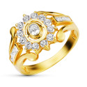 18K SORTIJA ORO AMARILLO CUAJO CON CIRCONITAS. ANCHO: 12,5 MM 18K SORTIJA ORO AMARILLO CUAJO CON CIRCONITAS. ANCHO: 12,5 MM